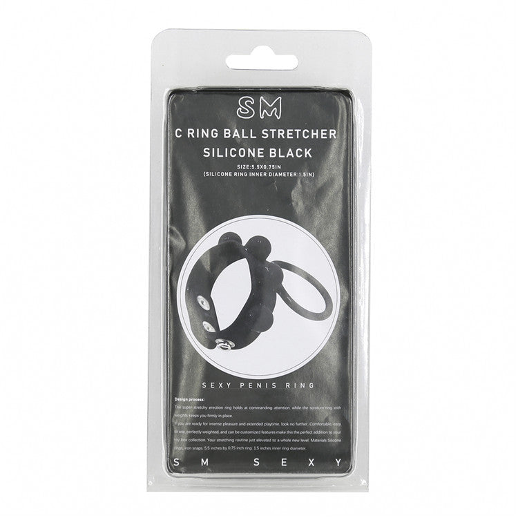 Silicone Speed Cock Ring Buckle Black